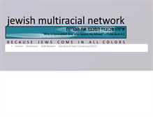 Tablet Screenshot of jewishmultiracialnetwork.org